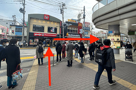 大船駅からの道のり
